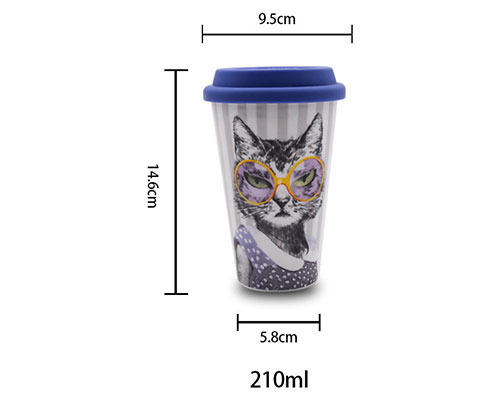 Ceramic Double Insulated Coffee Cup