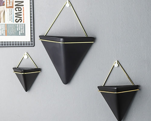 Black Ceramic Hanging Planter