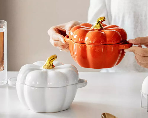 Ceramic Pumpkin Soup Bowls