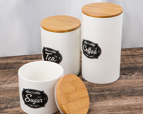 Ceramic Tea Coffee Sugar Canisters