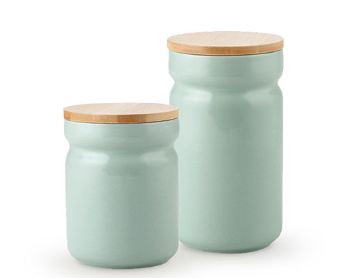 Green Ceramic Kitchen Canister