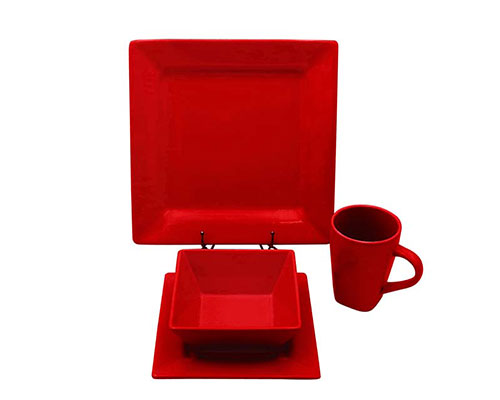 Red Ceramic Dinnerware Sets