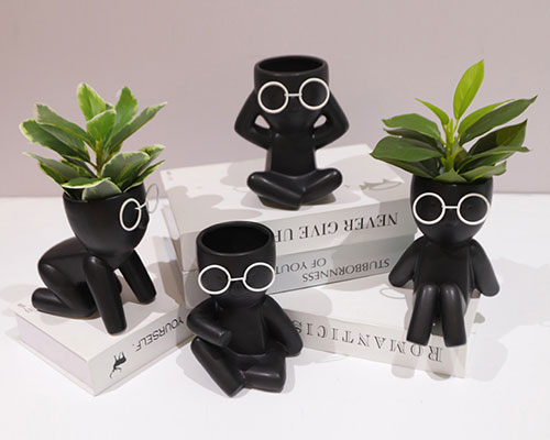 Black Gloss Ceramic Plant Pots