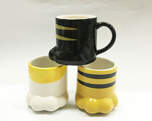 Cat Paw Ceramic Mugs with Handles