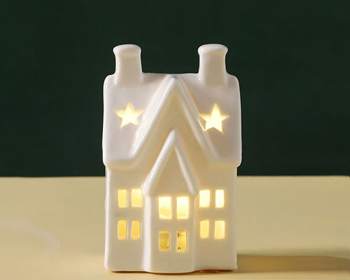 Ceramic Lighthouse Candle Holder