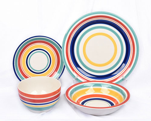 Custom Ceramic Rainbow Plates