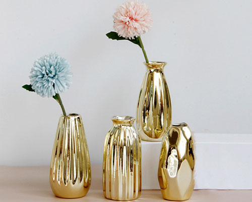 Gold Ceramic Vases