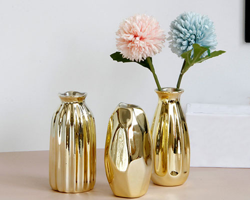 Gold Plated Vases