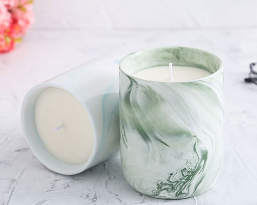 Marble Ceramic Candle Jars