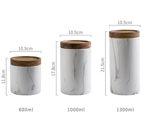 Marble Ceramic Canisters