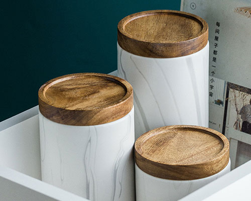 Marble Ceramic Kitchen Containers