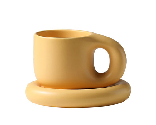 Yellow Chubby Ceramic Mug