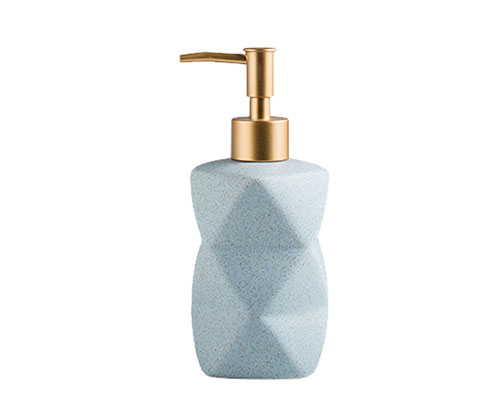 Blue Ceramic Bathroom Soap Dispenser