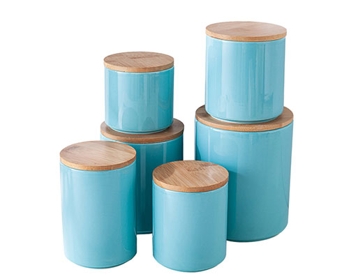 Blue Ceramic Candle Containers Wholesale