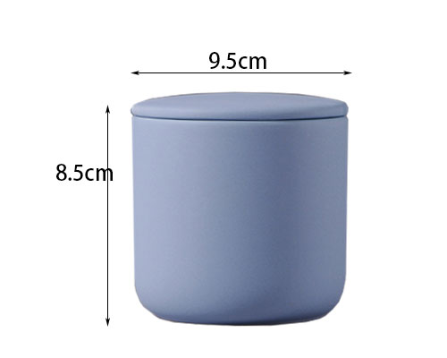 Blue Ceramic Candle Jar With Lid