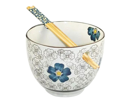 Ceramic Bowl With Chopsticks