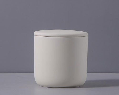 White Ceramic Candle Jar