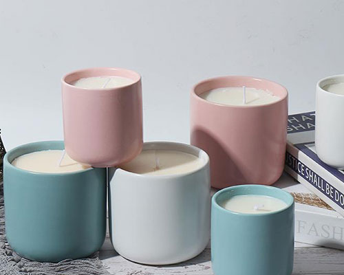 Color Ceramic Candle Jar