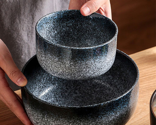Empty Stoneware Ceramic Bowls