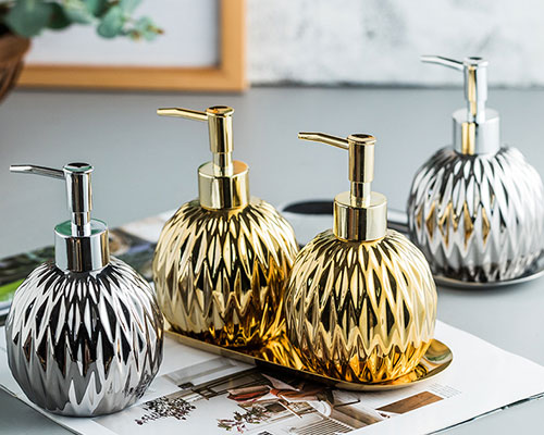 Gold and Silver Foaming Soap Dispensers