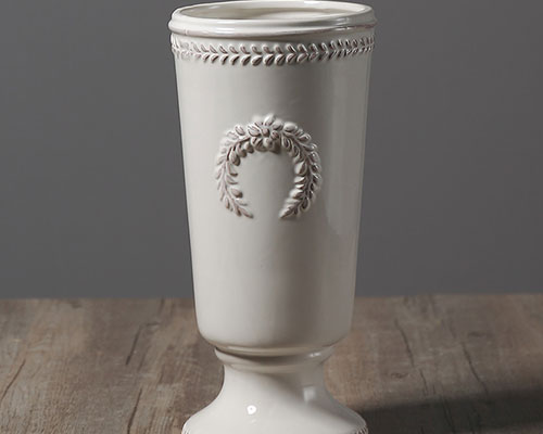 Large White Ceramic Jug Vase