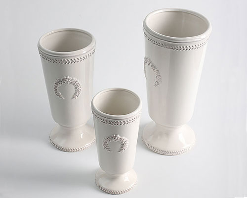 Tall White Ceramic Jugs