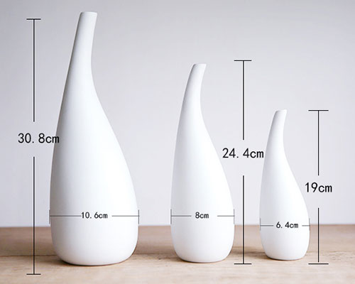 White Modern Bud Vases