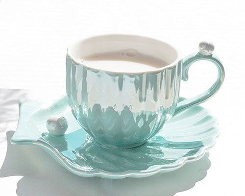 Ceramic Coffee Cup Mug with Saucer