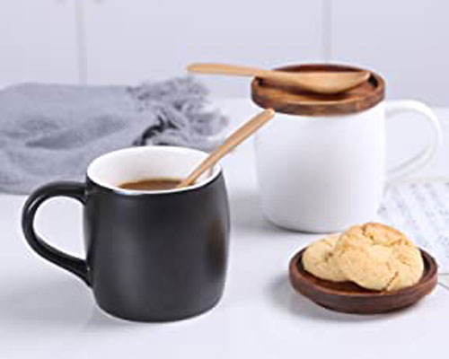 Ceramic Mugs With Coaster Lids
