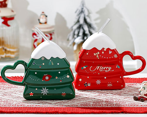 Christmas Tree Ceramic Mugs