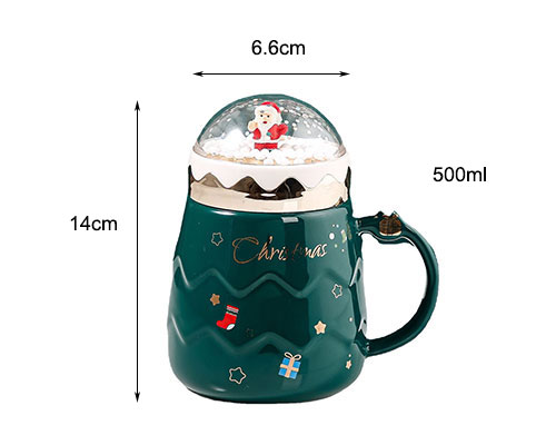 Christmas Tree Green Ceramic Coffee Mug