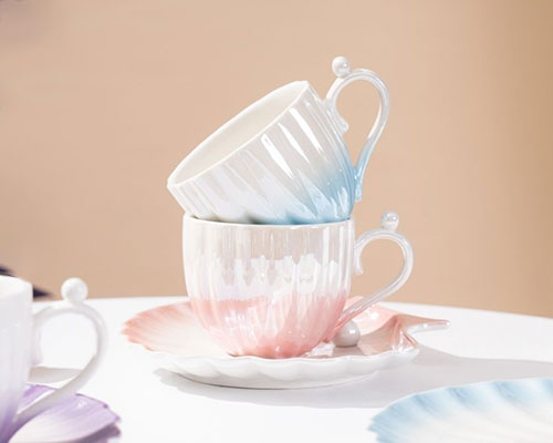Color Ceramic Coffee Cup Set