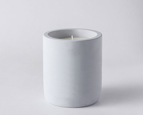 Gray Ceramic Candle Jar
