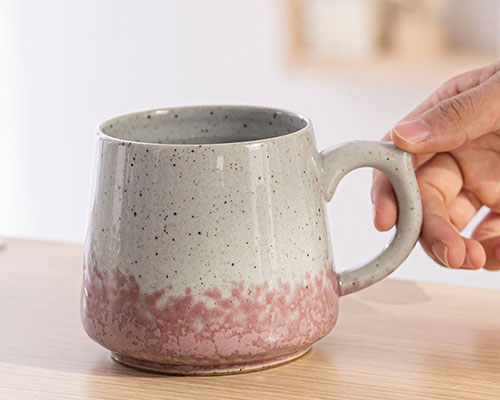 Japanese Pink Pottery Mug
