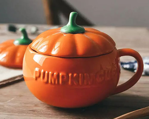 Pumpkin Ceramic Mug with Handle