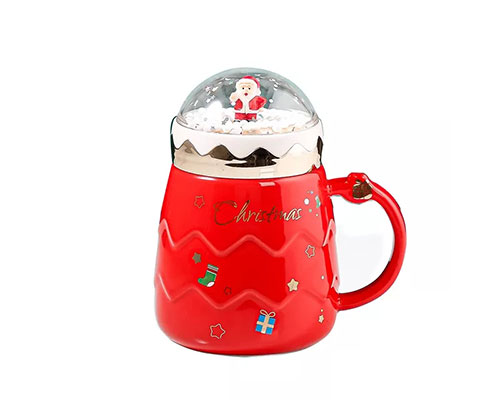 Red Ceramic Mug for Christmas