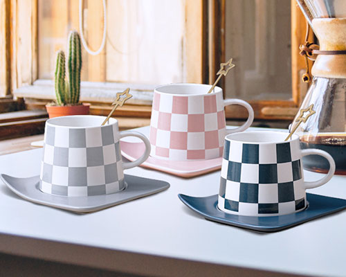 Ceramic Cup Sets With Spoon