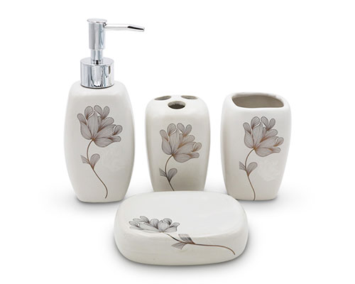 Ceramic Bathroom Soap Dispenser Set