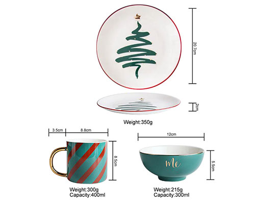 Christmas Tree Ceramic Dinnerware Set