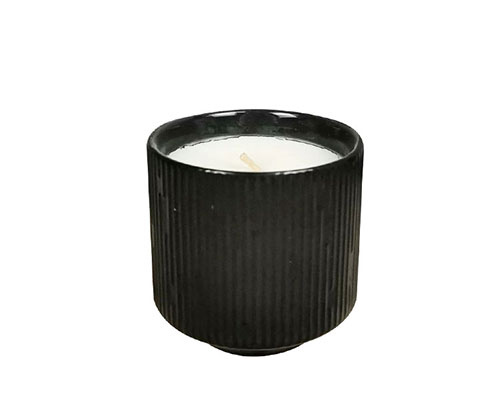Black Ceramic Jar for Candles