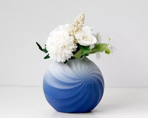 Blue Ceramic Floor Vase