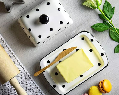 Ceramic Covered Butter Dish