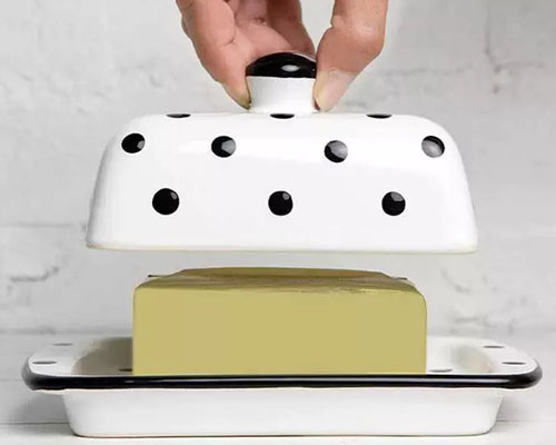 Ceramic Covered Butter Dish