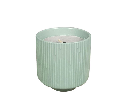 Green Ceramic Jar for Candles