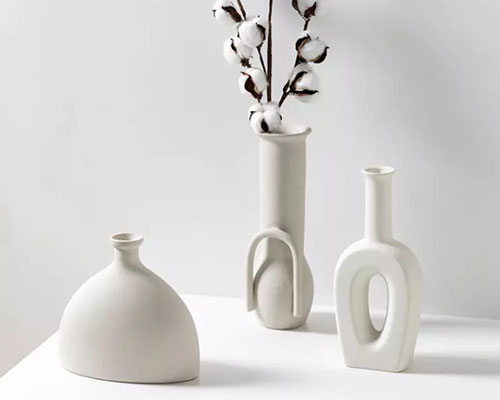 Small White Ceramic Vase