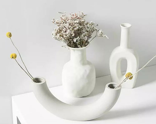 White Ceramic Vases for Decor