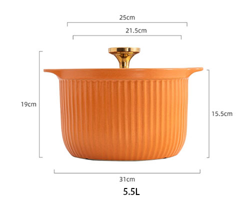 5.5L Ceramic Pot for Kitchen