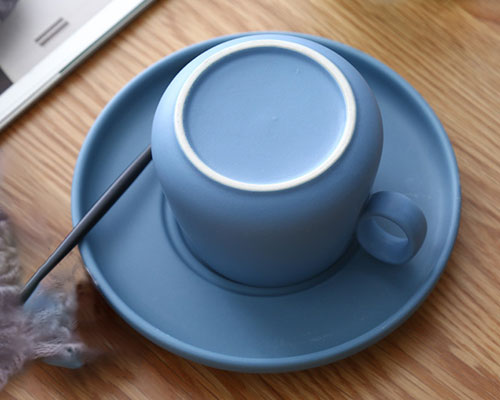 Blue Ceramic Coffee Cup Set
