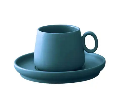 Blue Ceramic Coffee Mug Set