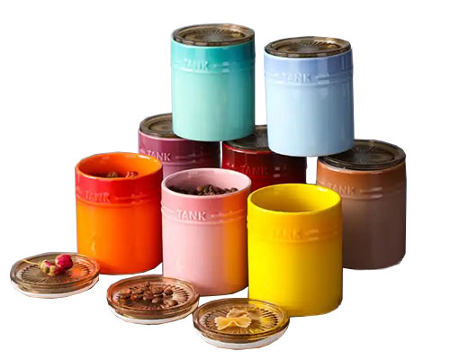 Colorful Ceramic Canisters